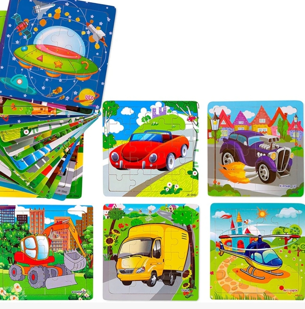 10 Wooden Jigsaw Puzzle Set